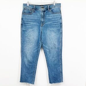 J. Crew Factory High Rise Classic Vintage Jeans Raw Hem